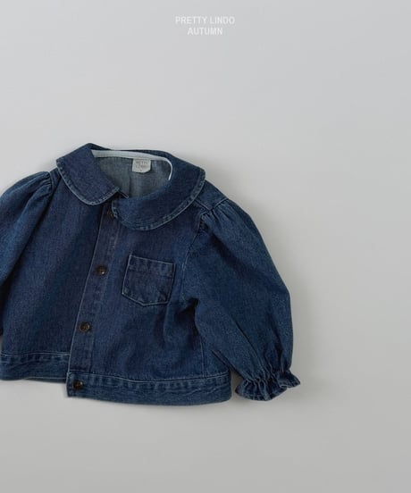 40[予約]LINDO round collar denim jacket