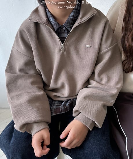 38[予約]matilda&lee half zip up knit