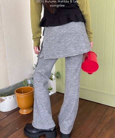 51[予約]matilda&lee layered skirt pants