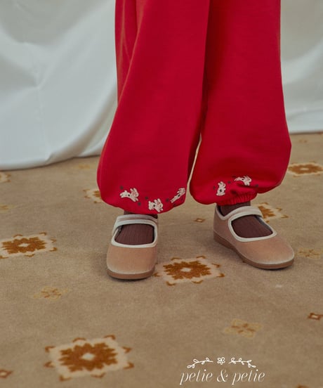 34[予約]petit&petit jumping rabbit jogger pants