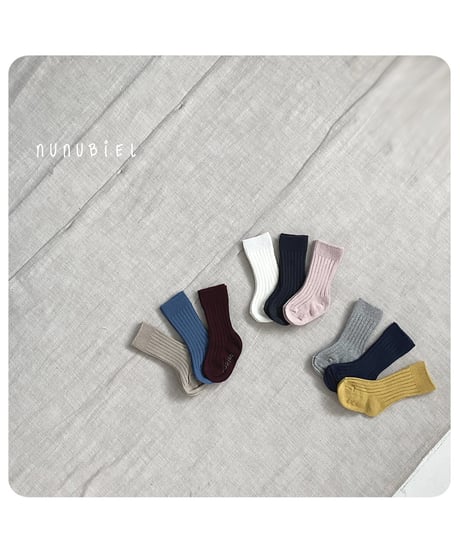 52[予約]nunubiel long rib socks