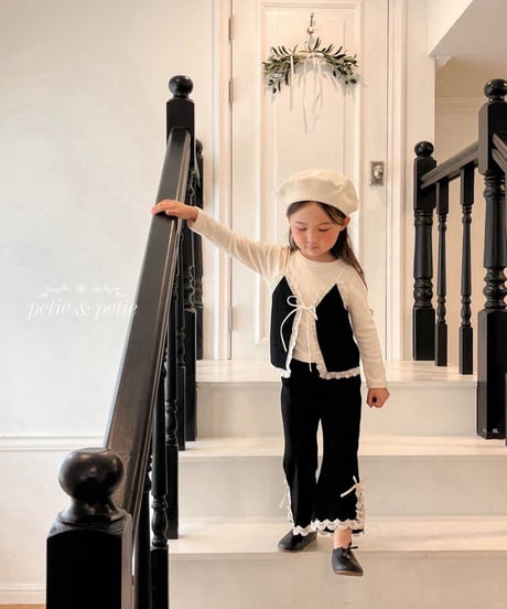39[予約]petit&petit sally lace flare pants