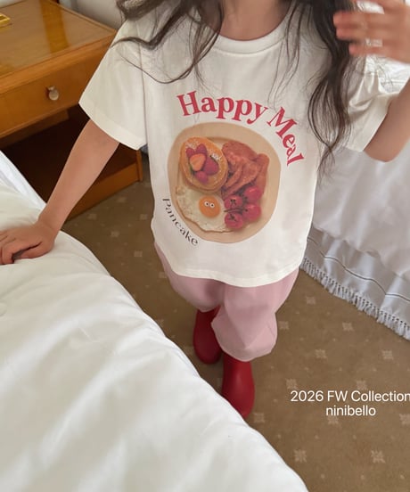 1[予約]ninibello happy meal short sleeve tee