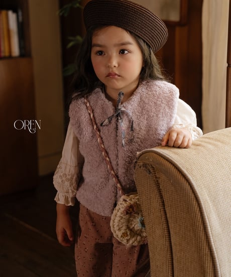 3[予約]OREN lavender bear vest