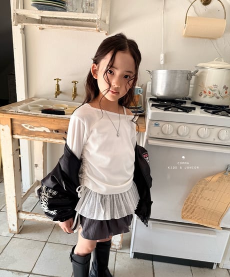 41[予約]COMMA mesh frill set