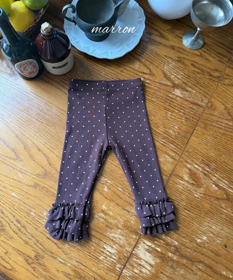 21[予約]marron dot leggings(XS-L)