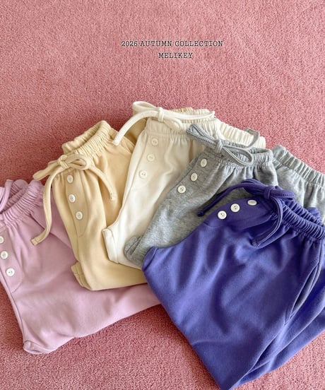 41[予約]melikey button jogger pants