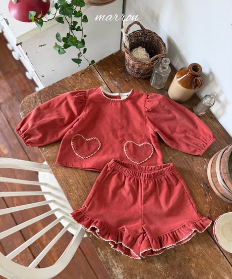 36[予約]marron heart set(XS-L)