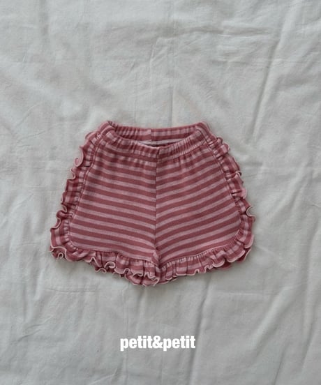 28[予約]petit&petit border frill pants