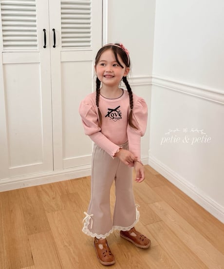 39[予約]petit&petit sally lace flare pants