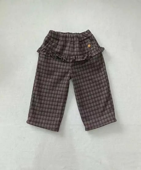 76[予約]aiai choco frill wide pants