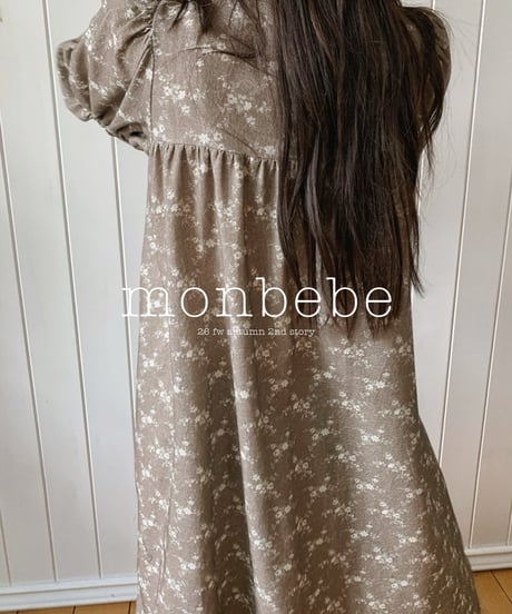10[予約]monbebe autumn flower dress(mom)
