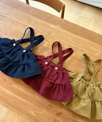 2[予約]ohho fran shirred strap skirt