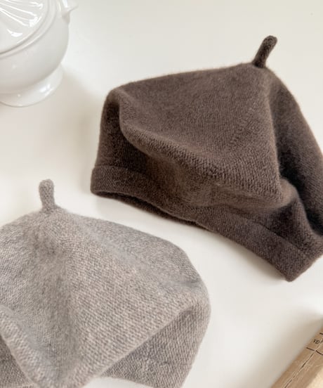[即納]Soft wool nipple beret