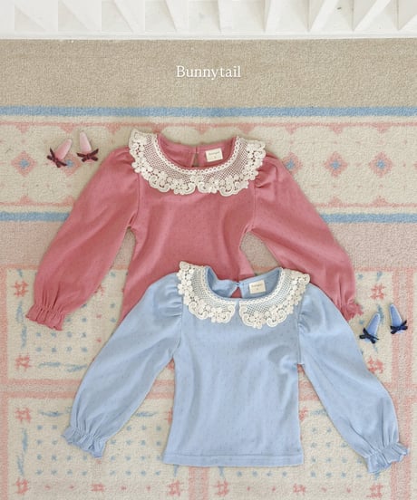 17[予約]bunnytail lace collar t