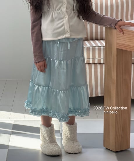 47[予約]ninibello bijou long skirt