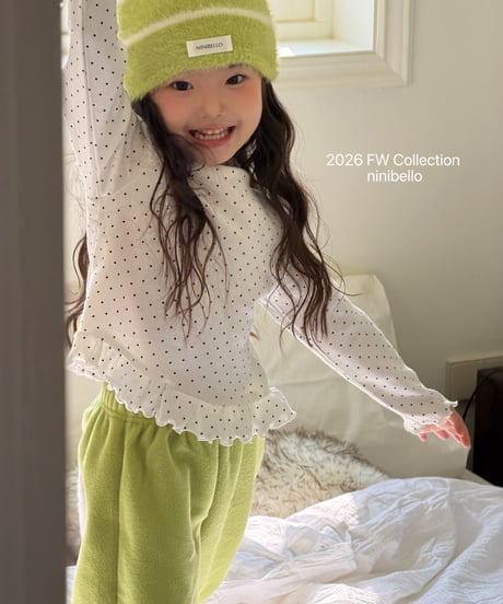 6[予約]ninibello witty frill tee(12m-2XL)