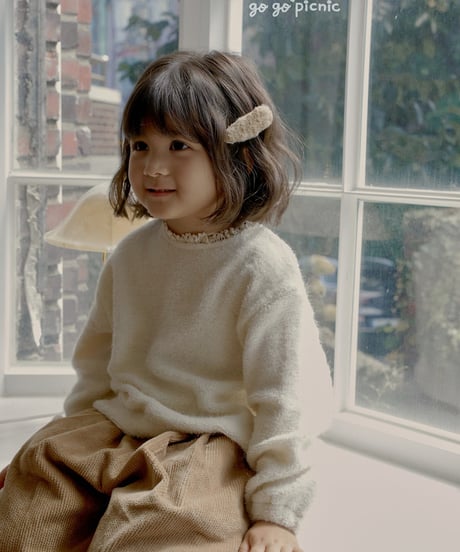 4[予約]go go picnic pompom knit mtm
