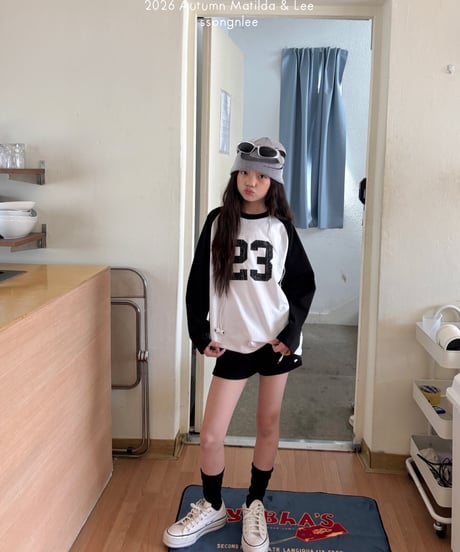 23[予約]matilda&lee 23 colorblock raglan tee