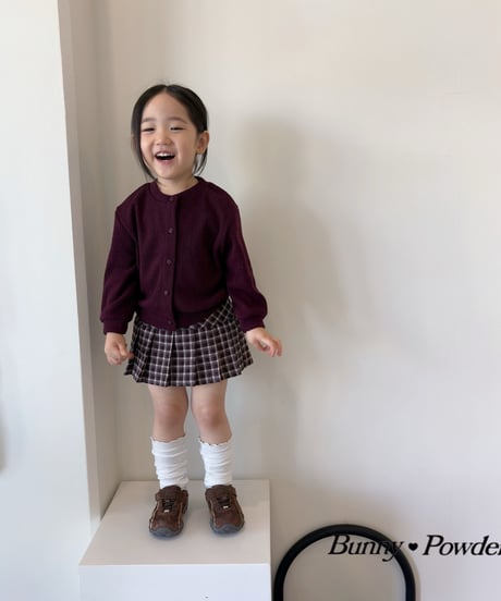 21[予約]bunny powder rose buton cardigan