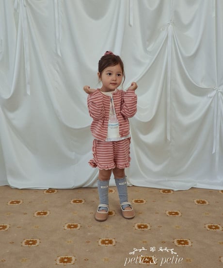 24[予約]petit&petit striped cardigan
