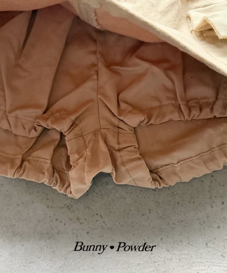58[予約]bunny powder ribbon pocket skirt