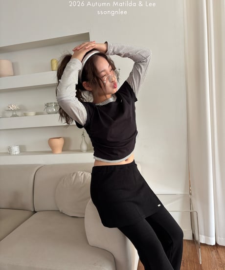 51[予約]matilda&lee layered skirt pants