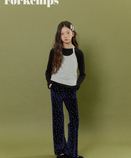 23[予約]FORKCHIPS bloom velvet pants