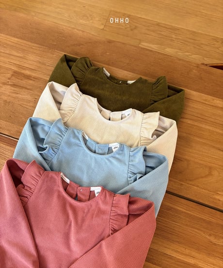 21[予約]ohho soft corduroy blouse
