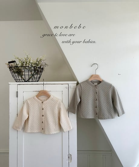 32[予約]monbebe argyle cardigan