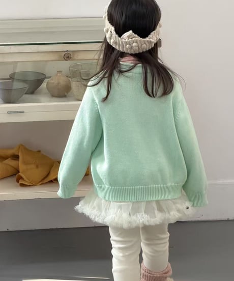 58[予約]aiai macaron punching knit cardigan