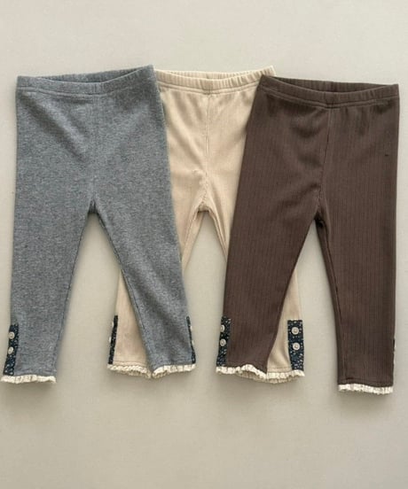14[予約]ololala daisy button leggings