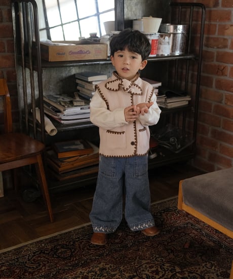 17[予約]OREN maple embroidered denim pants