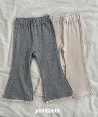 35[予約]petit&petit mild rib trumpet pants