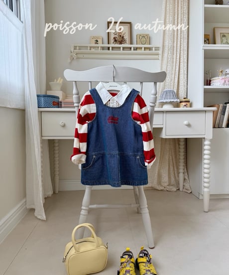 5[予約]poisson striped collar tee