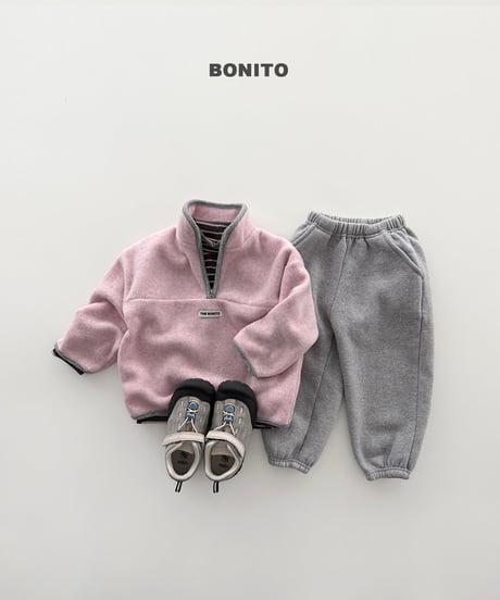 13[予約]bonito cotton candy color block half-zip