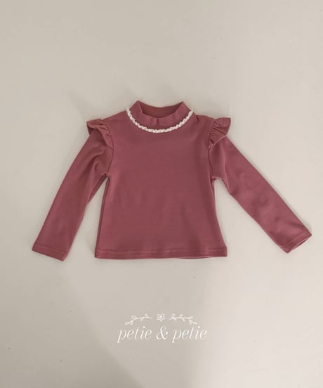13[予約]petit&petit anderson frill turtleneck t