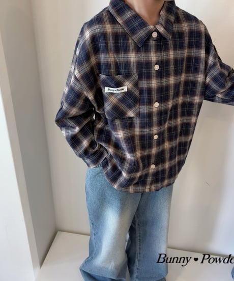 45[予約]bunny powder semi check shirt