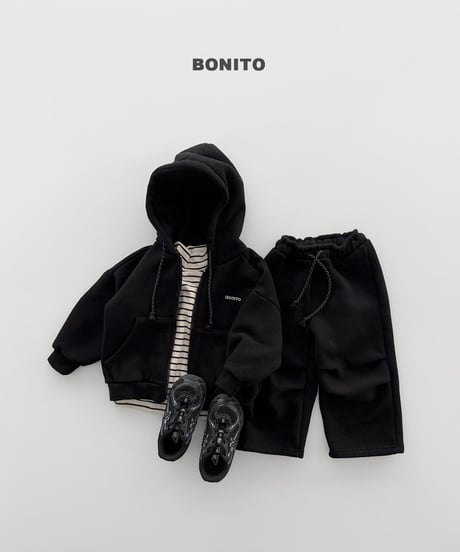 27[予約]bonito double brushed zip-up hoodie