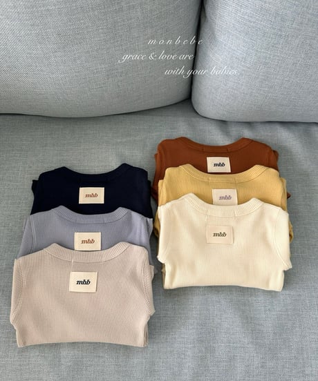 29[予約]monbebe mono ribbed t-shirt