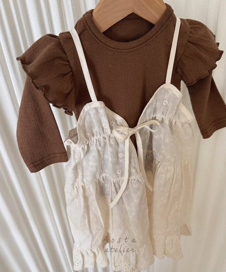 24[予約]Aosta lace cotton open dress