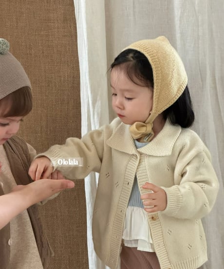 13[予約]ololala milk collar knit cardigan
