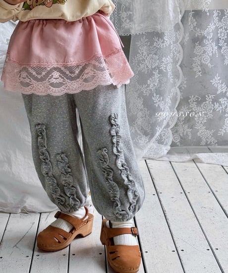 36[予約]poisson frill jogger pants