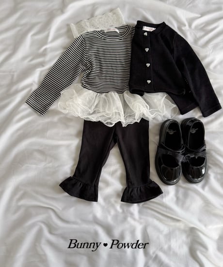 22[予約]bunny powder heart button cardigan