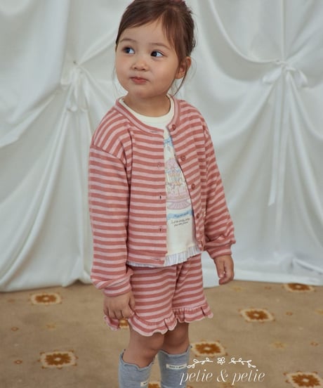 24[予約]petit&petit striped cardigan