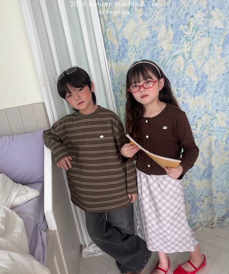 49[予約]matilda&lee check ribbon skirt