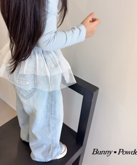 64[予約]bunny powder tutu layered skirt