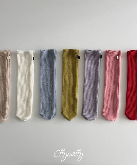 115[予約]ELLYMOLLY wool rib socks