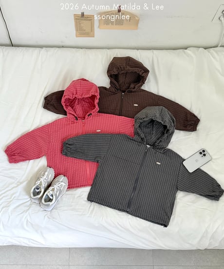 81[予約]matilda&lee check hood jumper