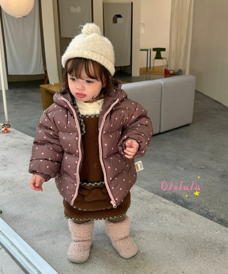 4[予約]ololala chocolate latte down padded jacket